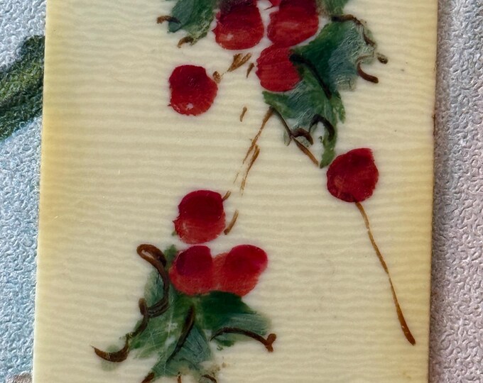 Antique Bookmark Victorian Celluloid Christmas Bookmark Hand Painted ...