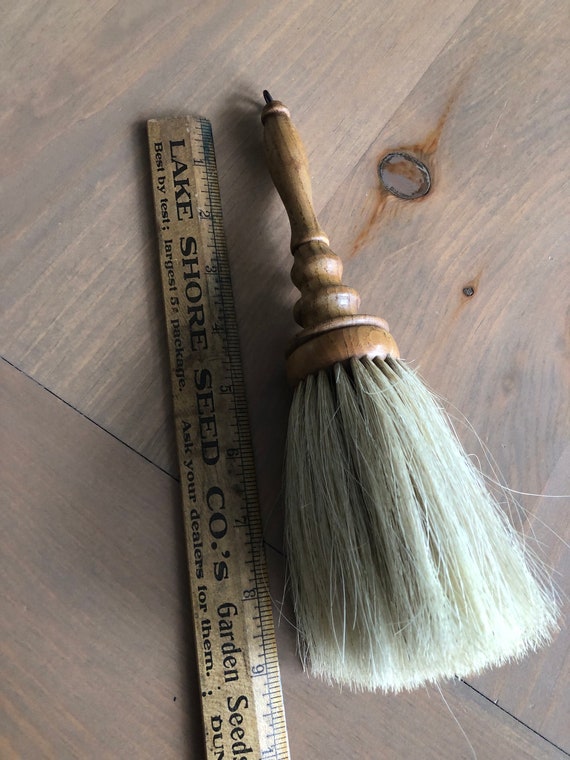 Antique Victorian Hat Brush Horsehair Beautiful W… - image 6