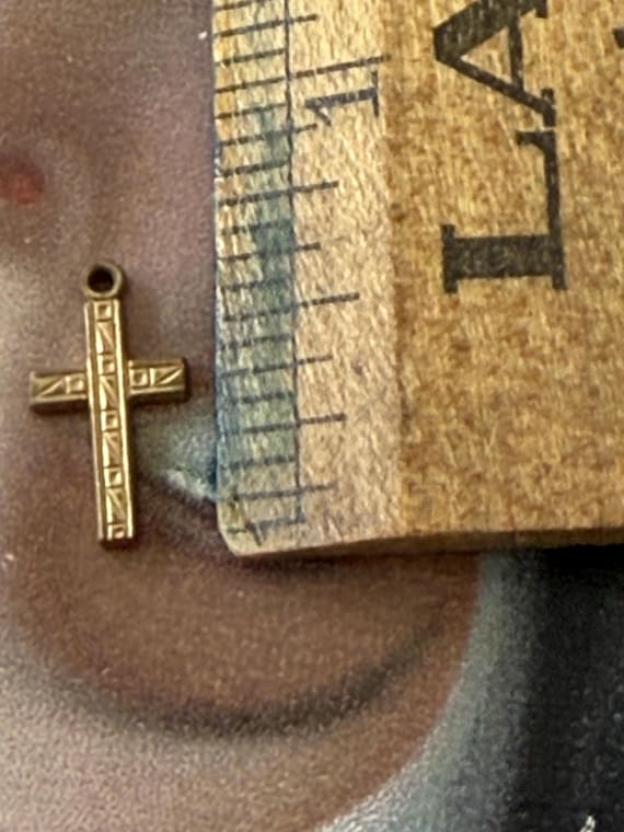 Two Different Super Tiny Yellow Gold Filled Cross… - image 4