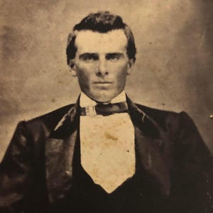 Antique Photo CDV Carte De Viste Photo Incredibly Handsome Man Copy of a Dag