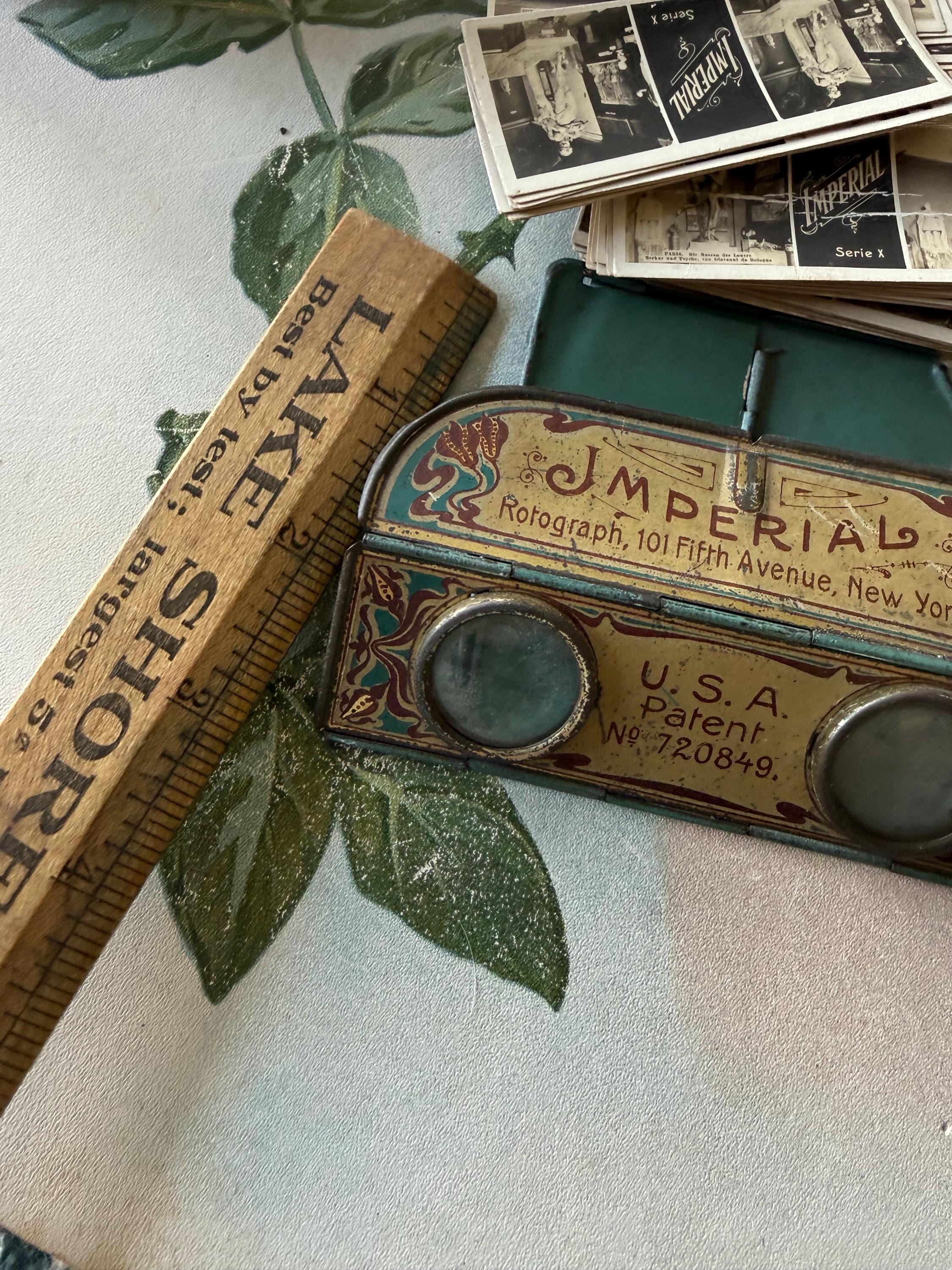 Rare Fun Antique Early 1900’s Lithographed Tin Imperial Rotograph ...