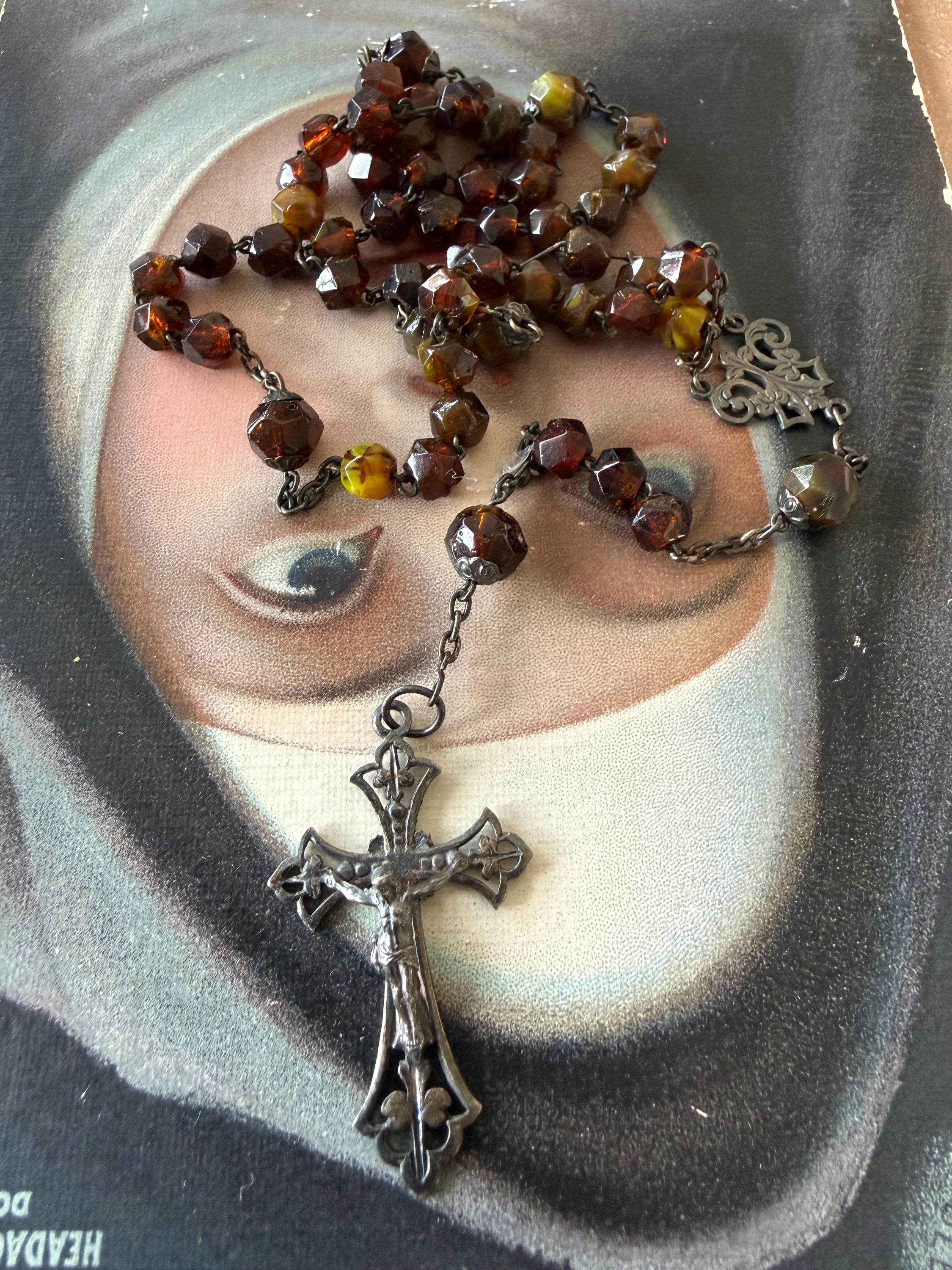 Stunning Deep Red Semi Precious Rosary Beads Rosaries With M