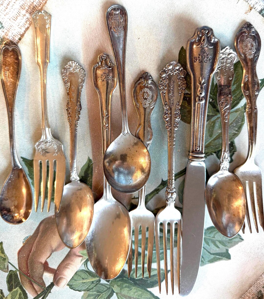 Antique Flatware Silverware Silver Plate Lot Miscellaneous Pieces Most ...