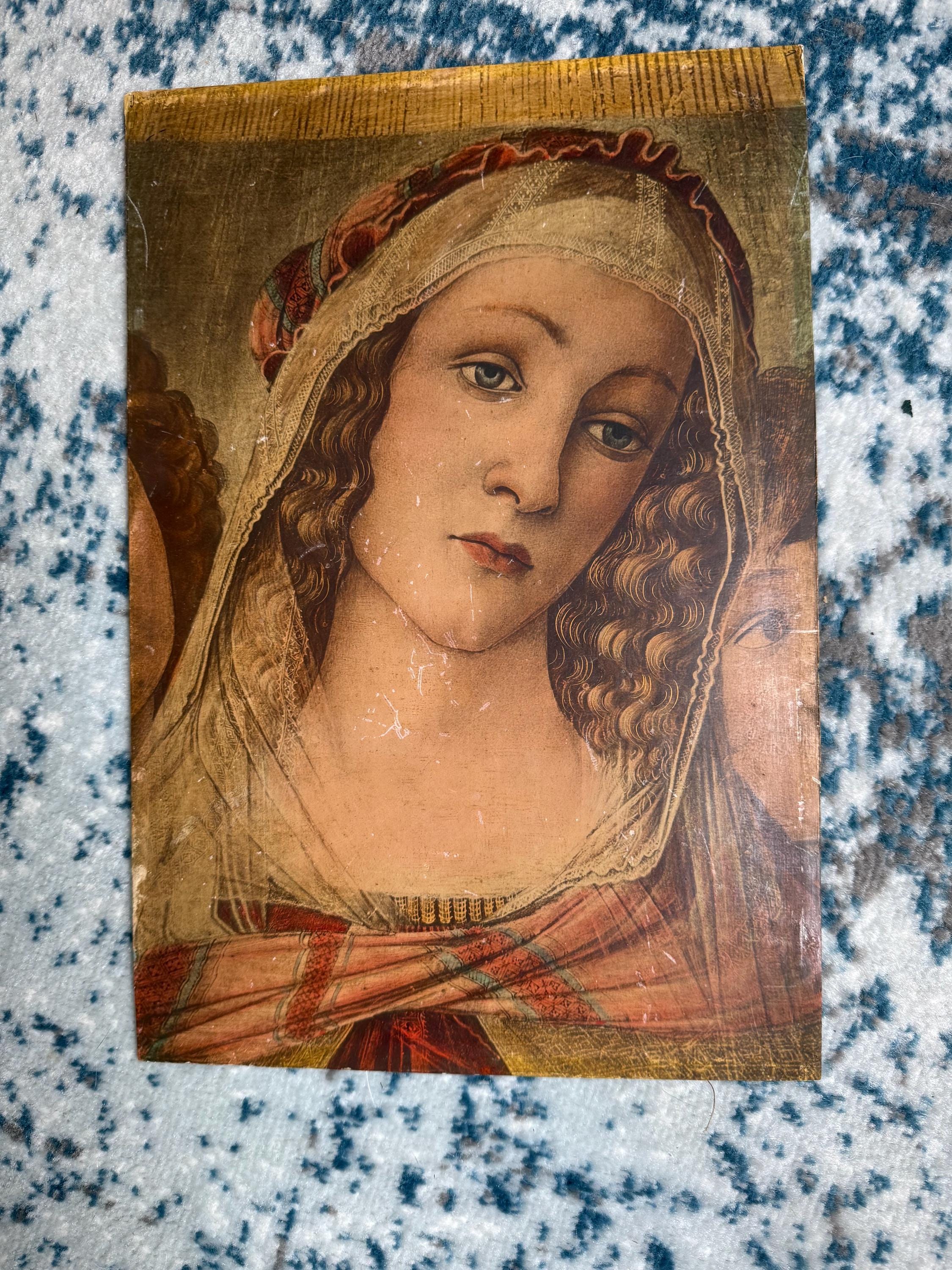 SALE Vintage Florentine Art Mid Century Wall Plaque Religious Italian ...