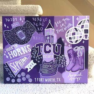 Custom College/University Canvas Painting Wall Decor