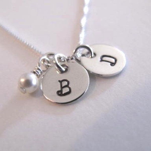 Custom Listing for 4 Delicate Dainty Duo Initials in Sterling Silver for CC Gillis
