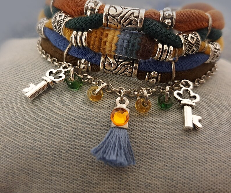Key Charm Bracelet Bohemian Bracelet for Women Festival Etsy