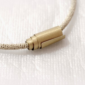 Light Gold Minimalist Choker, Skinny Tube Open Cuff Necklace image 2