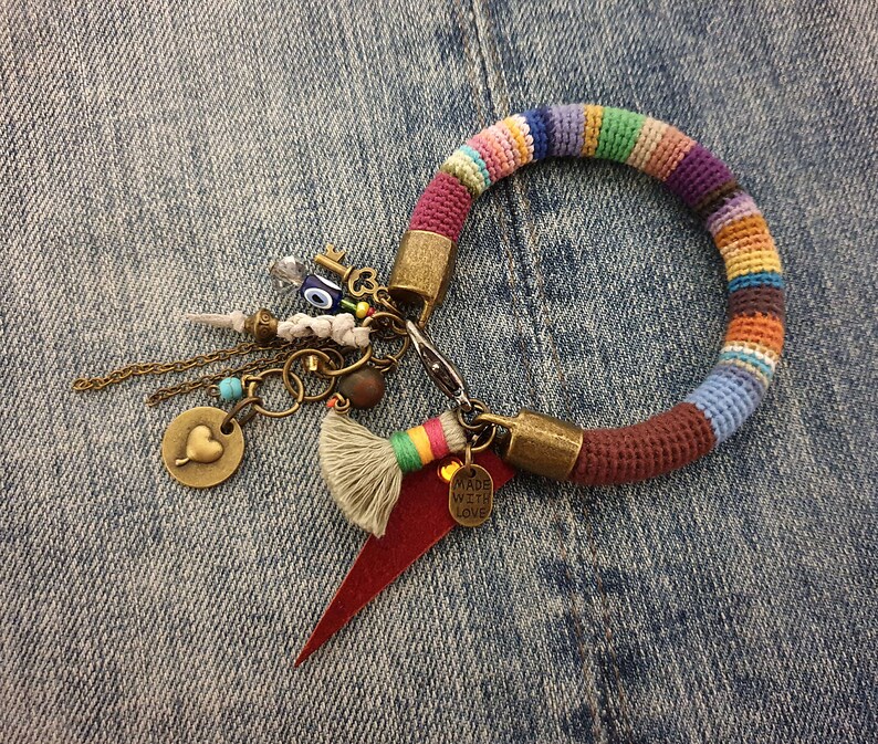 Amulet Bracelet Charm Bracelet Bohemian Gypsy Evil Eye Etsy