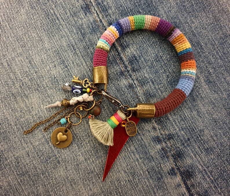 Amulet Bracelet Charm Bracelet Bohemian Gypsy Evil Eye Etsy