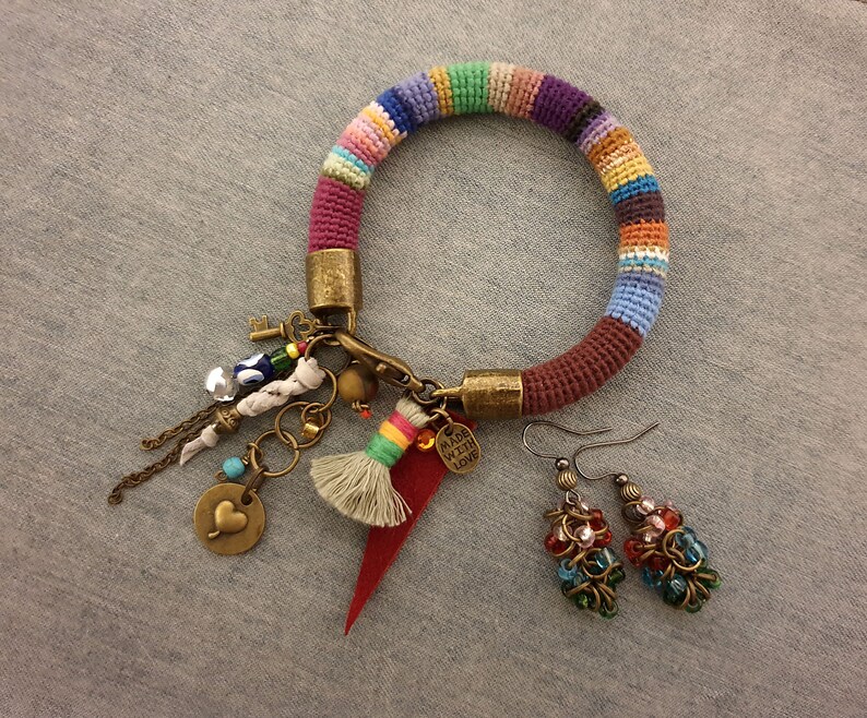 Amulet Bracelet Charm Bracelet Bohemian Gypsy Evil Eye Etsy