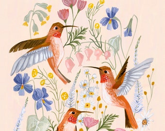 Hummingbirds Art Print