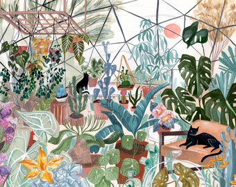 Geodesic Greenhouse Art Print