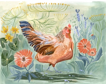 Fancy Chicken Art Print