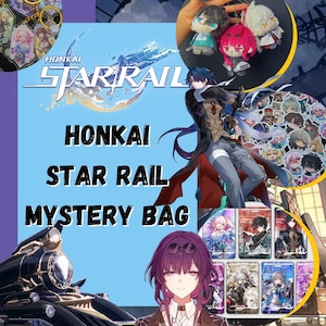 HONKAI STAR RAIL Überraschungsbox, individuell kuratierte Honkai Treppengeländer Blind Box, Geburtstagsgeschenk für Honkai-Fans, Gamer und Anime-Liebhaber, Geschenktasche