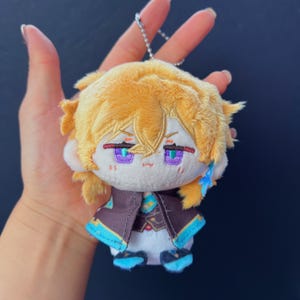 Aventurine Plushie Keychain, Honkai Star Rail Plushie, HSR plush toy for backpacks, key charm, Chibi Aventurine plush doll, birthday gift