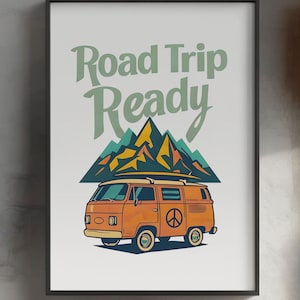 Vintage Road Trip Photo Frame: Adventure Travel Decor