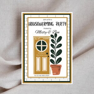 Housewarming Invitation Editable, New Home Party Canva Template, Printable Moving Celebration Invite