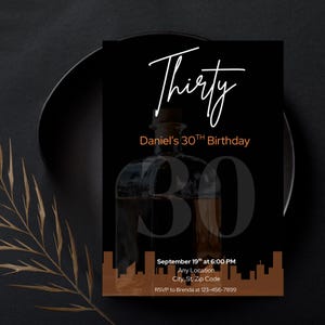 Animated 30th Birthday Invitation for Men