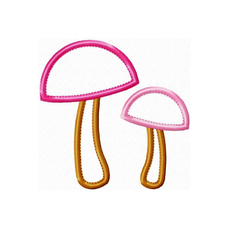 Mushroom Set Machine Embroidery Designs Applique Pattern in 4 Etsy