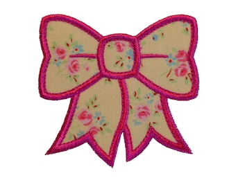 Pretty Bonny Bow Appliques Machine Embroidery Designs Applique Pattern in 4 sizes 3", 4", 5" and 6"