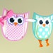 Owl Banner ITH project Machine Embroidery Design Applique Pattern in 3 sizes 4 