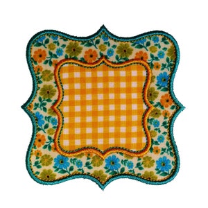 Square Fancy Frame Appliques Machine Embroidery Designs Applique Pattern in 4 sizes 3&quot;, 4&quot;, 5&quot; and 6&quot;