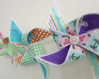 Windrad Bunting In The Hoop Projekt Maschine Stickerei Designs Applikation Muster ITH in 5 Größen 4", 5", 6 ", 7" und 8 "