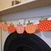 Pumpkin Banner In The Hoop Banners Machine Embroidery Design Applique Pattern 3 sizes 4', 5', 6' all done In-The-Hoop Halloween Thanksgiving 