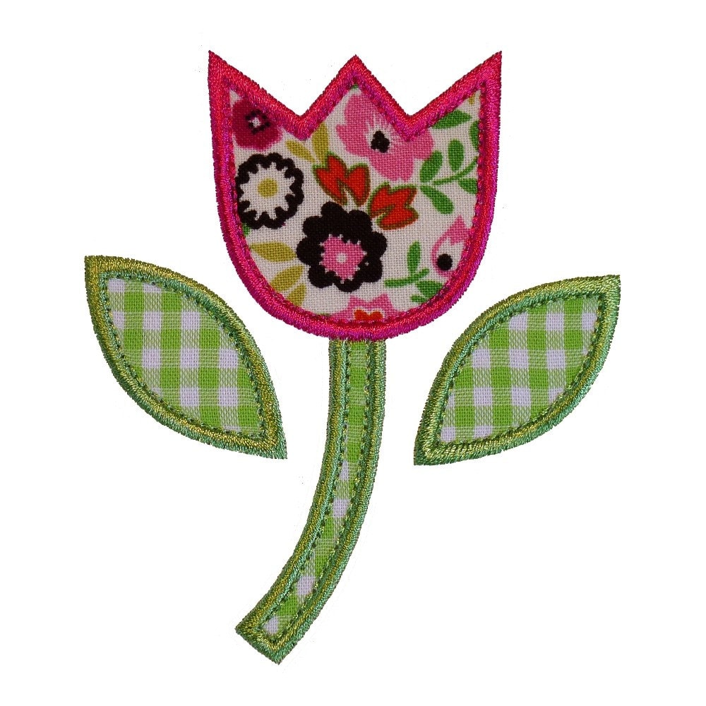 Applique Tulips from different materials Applique Tulips from different materials