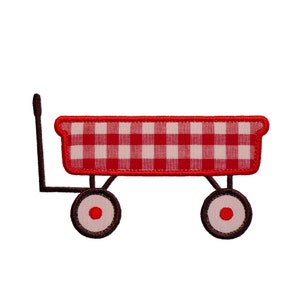 Red Wagon Appliques Machine Embroidery Designs Applique Patterns in 4 sizes 4, 5, 6 and 7 image 1