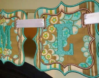 Fancy Square Banner In The Hoop Banners Machine Embroidery Designs Applique Patterns all done In-The-Hoop in 4 sizes 4", 5", 6" and 7"