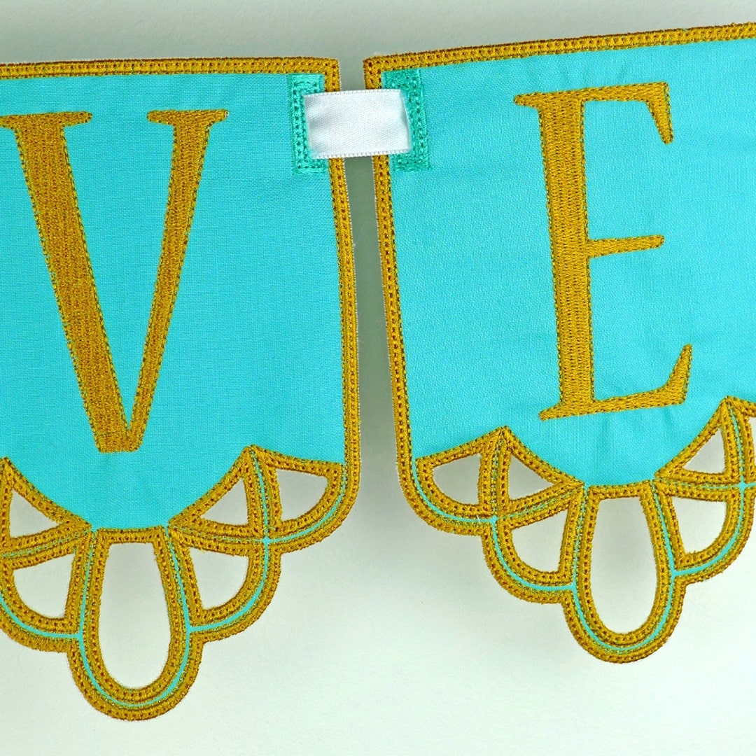 Cutwork Banner in the Hoop Project Machine Embroidery Design Applique