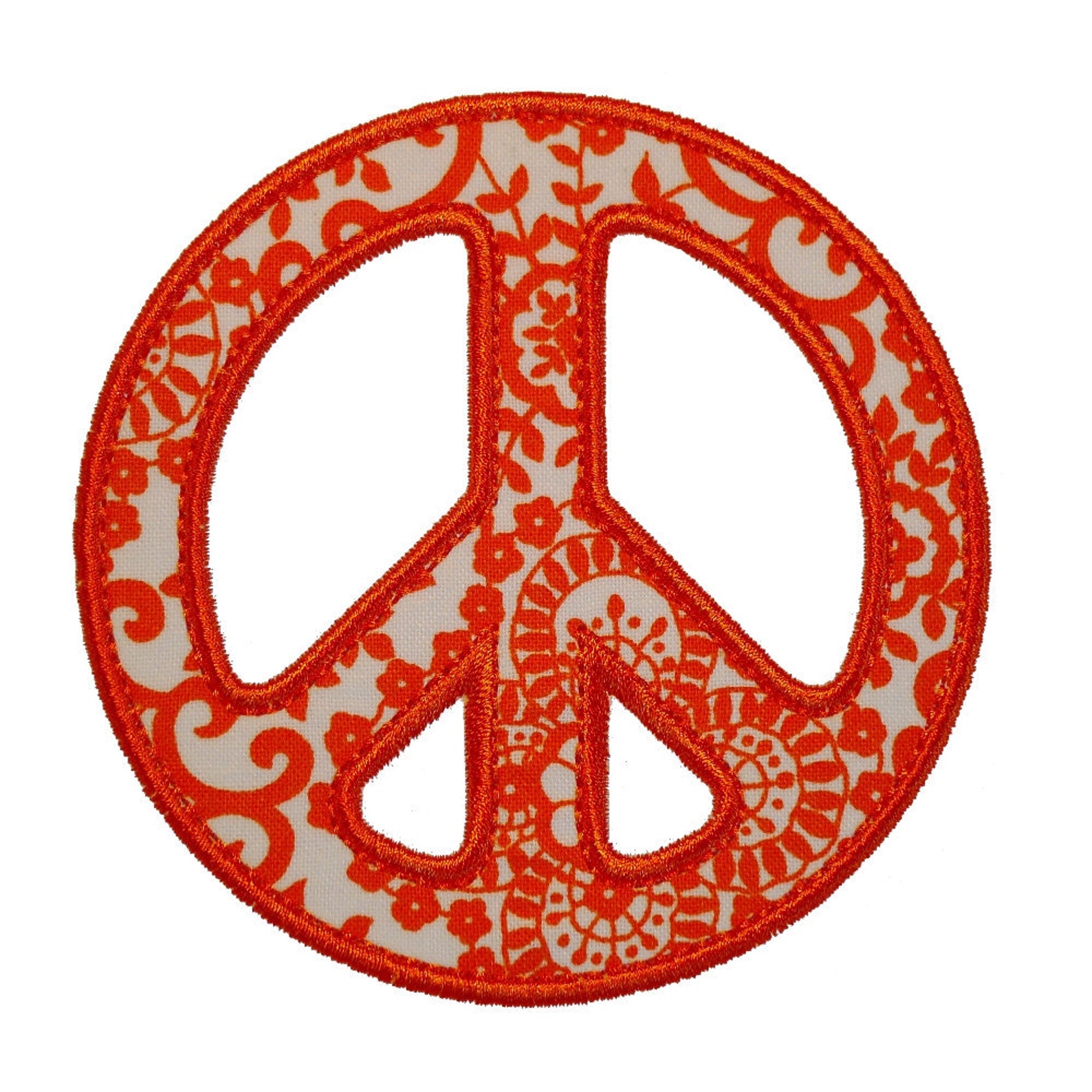 Hand Peace Sign Embroidery Pattern
