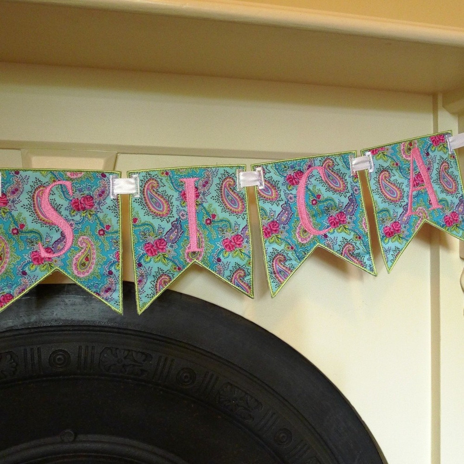 Party Banner in the Hoop Banners Machine Embroidery Designs Etsy