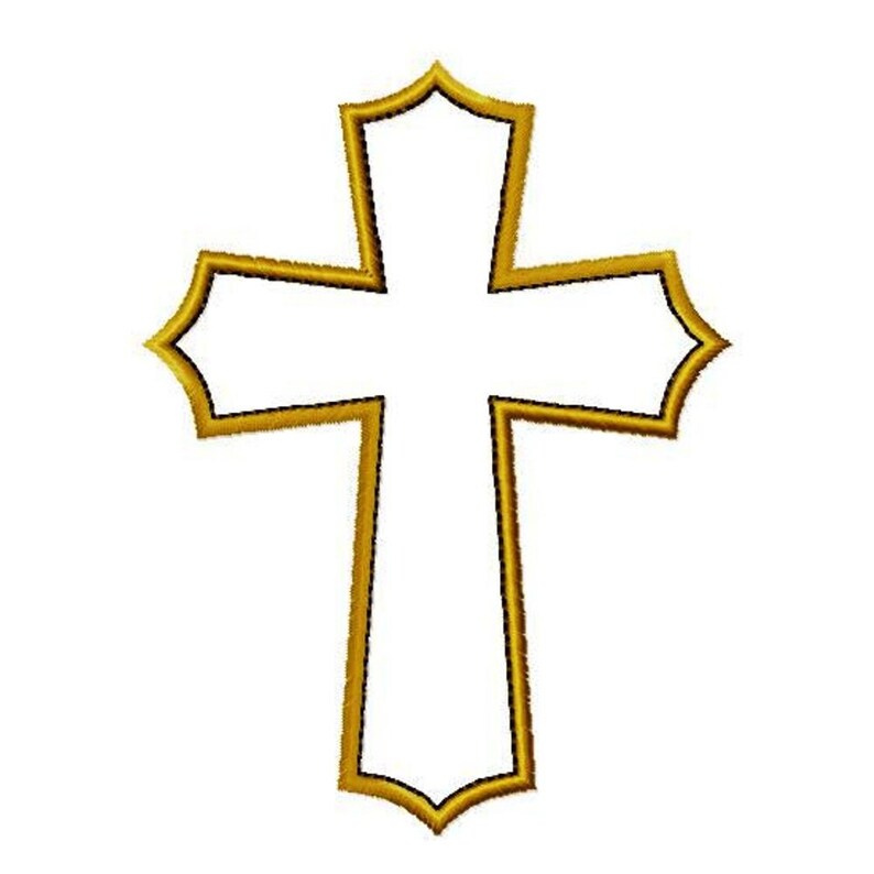 Elegant Cross Applique Machine Embroidery Design Applique - Etsy