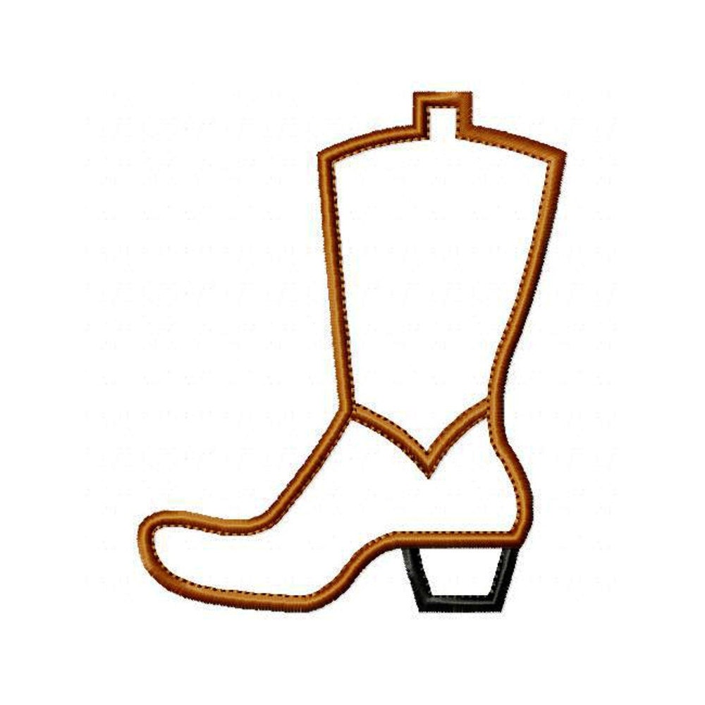 Cowboy Boot Machine Embroidery Designs Applique Patterns In 4 Etsy