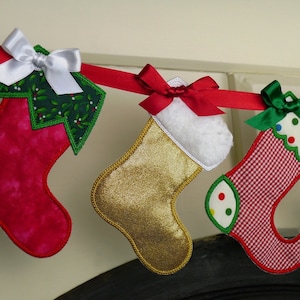 Elf Christmas stocking APPLIQUE machine embroidery design