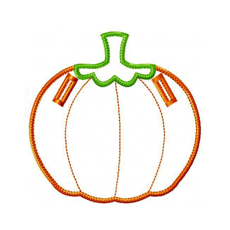 Pumpkin Banner In The Hoop Banners Machine Embroidery Design Applique Pattern 3 sizes 4, 5, 6 all done In-The-Hoop Halloween Thanksgiving image 3