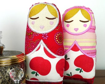 Anoushka Babushka Doll Toy 7inch In The Hoop Project Applique Machine Embroidery Design Pattern