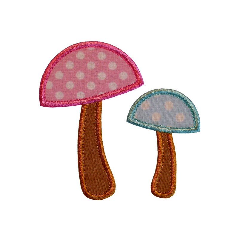 Mushroom Set Machine Embroidery Designs Applique Pattern in 4 Etsy