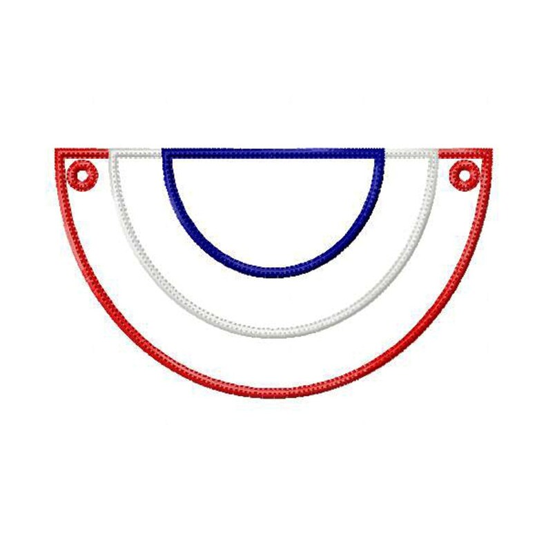 Patriotic Bunting in the Hoop Banner Machine Embroidery Design Etsy