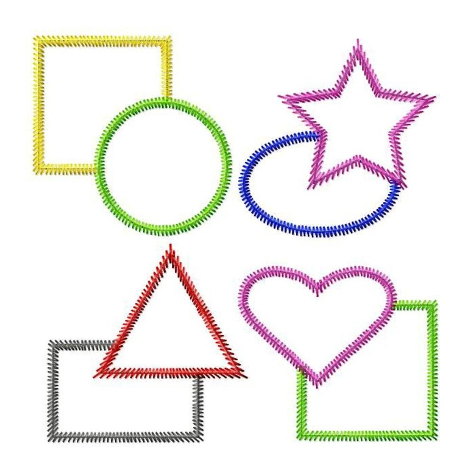 Zig Zag Patches Appliques Machine Embroidery Designs Applique Etsy