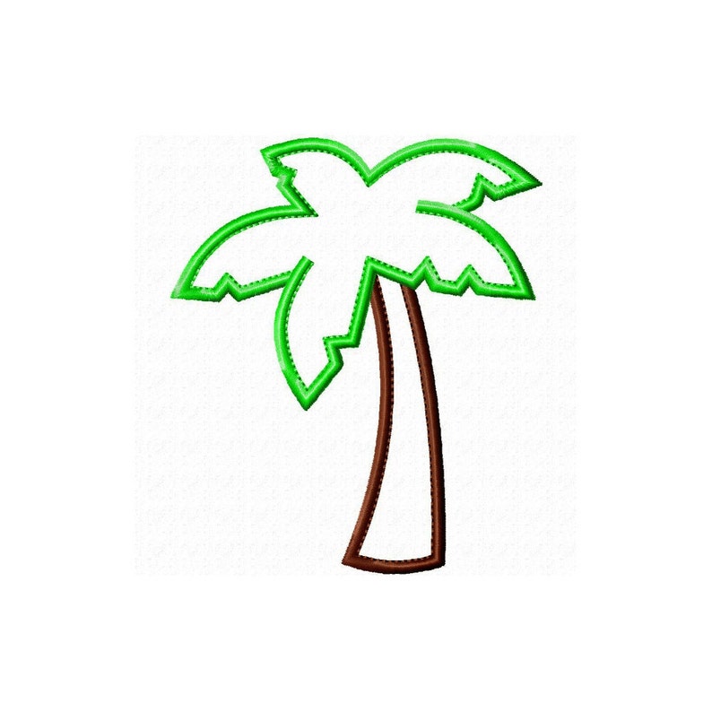 Palm Tree Machine Embroidery Designs Applique Pattern in 4 Etsy