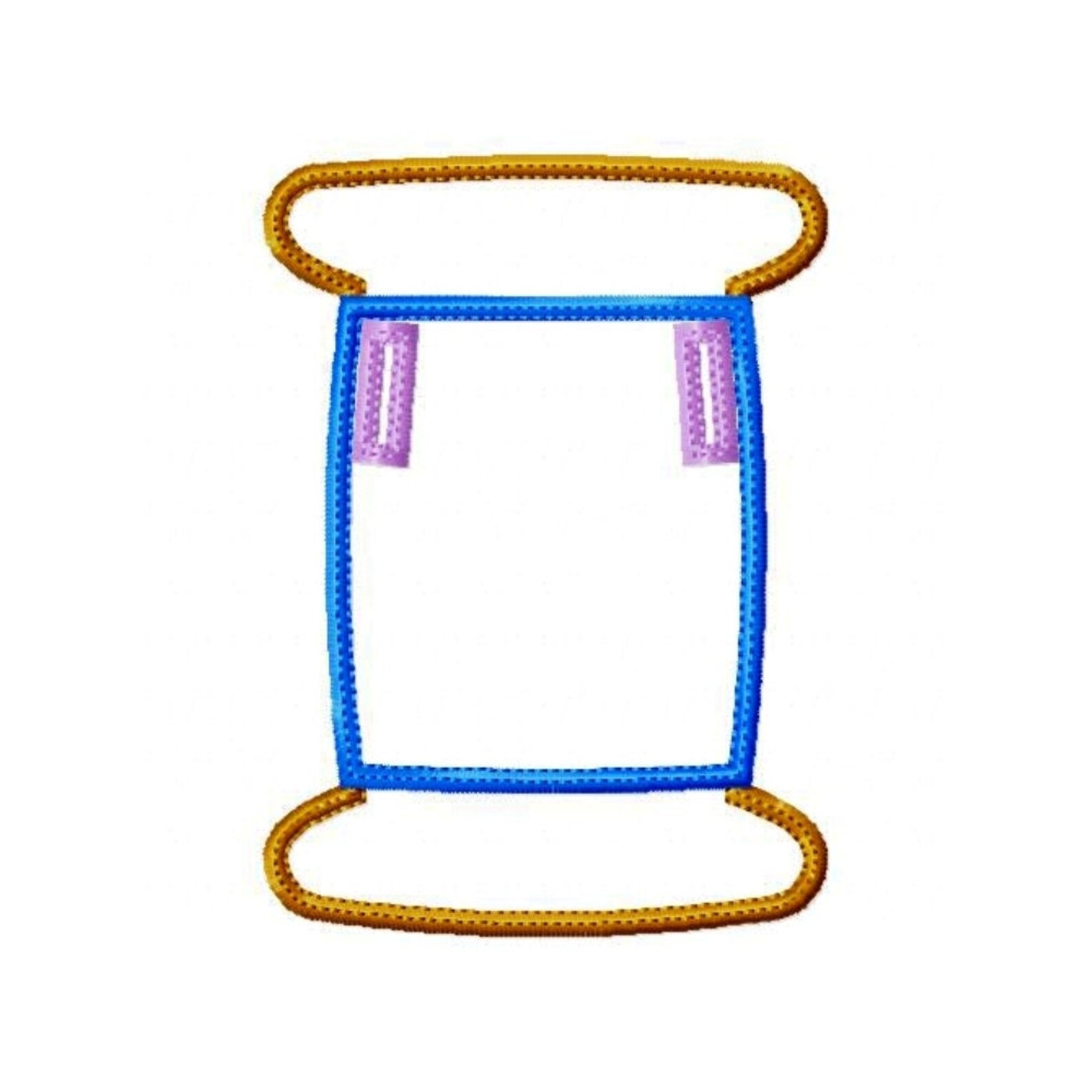 Spool of Thread in the Hoop Banner Machine Embroidery Design Applique ...