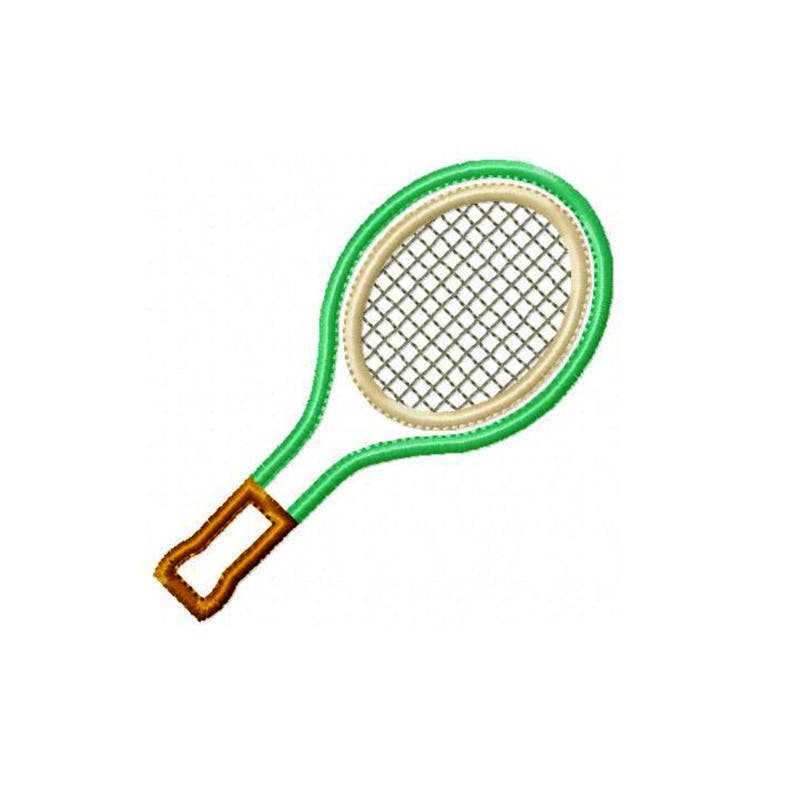 Tennis Racquet Racket Appliques Machine Embroidery Design Etsy