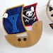 Pirate Ship Banner In The Hoop Project Machine Embroidery Design Applique Patterns all done ITH 2 variations in 4 sizes 4 