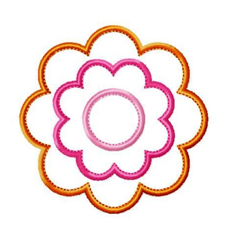 Flower Power Appliques Machine Embroidery Designs Applique Etsy