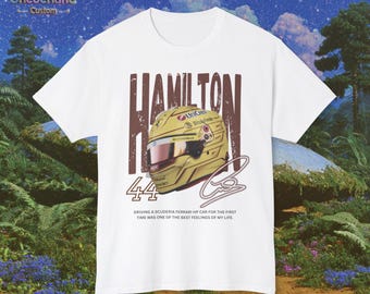Lewis Hamilton Ferrari T-Shirt: Retro F1 Racing Graphic
