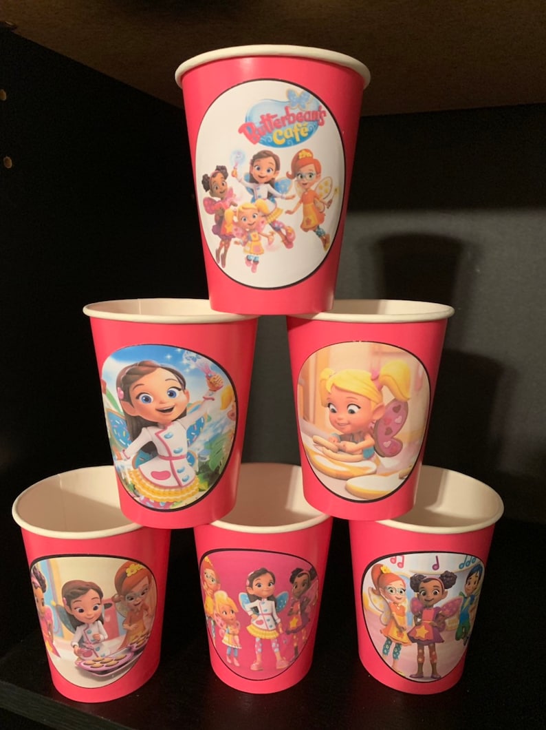 Butterbean/'s Cafe Butter bean 12 Paper Cups 9OZ